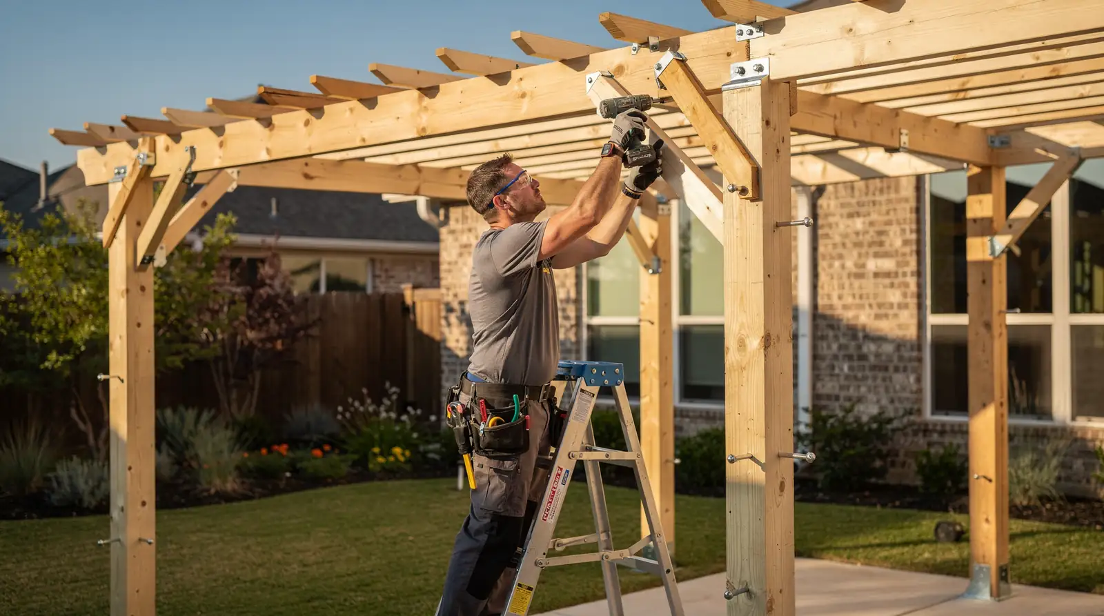 Dallas pergola builders offer customization possibilities like mixing and matching styles of patio covers
